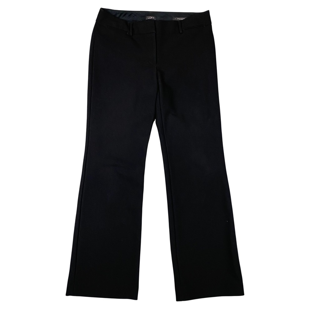 Loft Marisa Trouser Bootcut Stretch Professional Dress Pants Women 8 Black